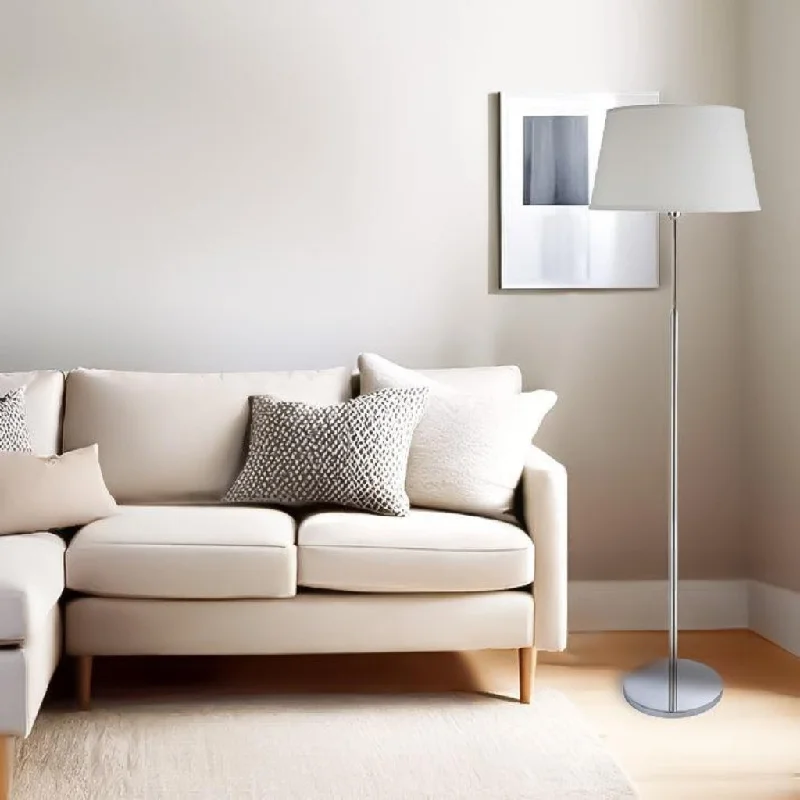Fabric Floor Lamp with a Linen Shade for a Relaxed AestheticFlorence Floor Lamp in Stainless Steel and Cream Shade Eurotech - INOX 5211 Fabric Floor Lamp with a Linen Shade for a Relaxed AestheticFlorence Floor Lamp in Stainless Steel and Cream Shade Eurotech - INOX 5211