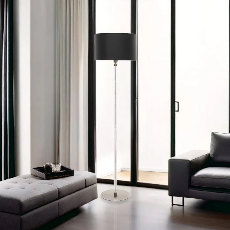 Rustic Farmhouse Style Floor Lamp for Cozy BedroomsFlow Floor Lamp E27 in Clear Perspex Elstead Lighting - ELS.HQ-FLOW-FL