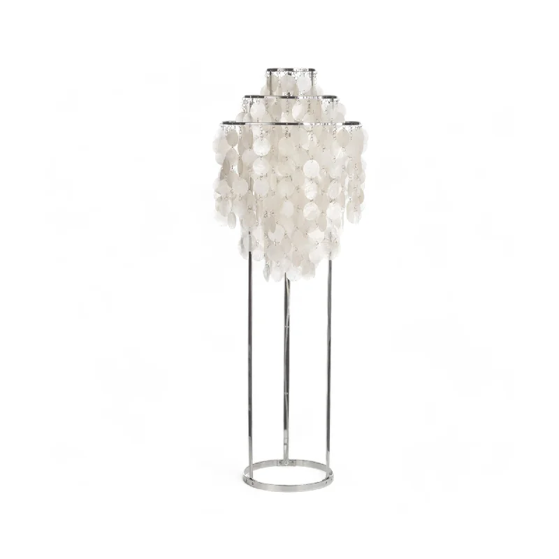 Modern Minimalist Floor Lamp for Contemporary Living RoomsFun 1STM 40 Floor Lamp - Chrome/Seashell