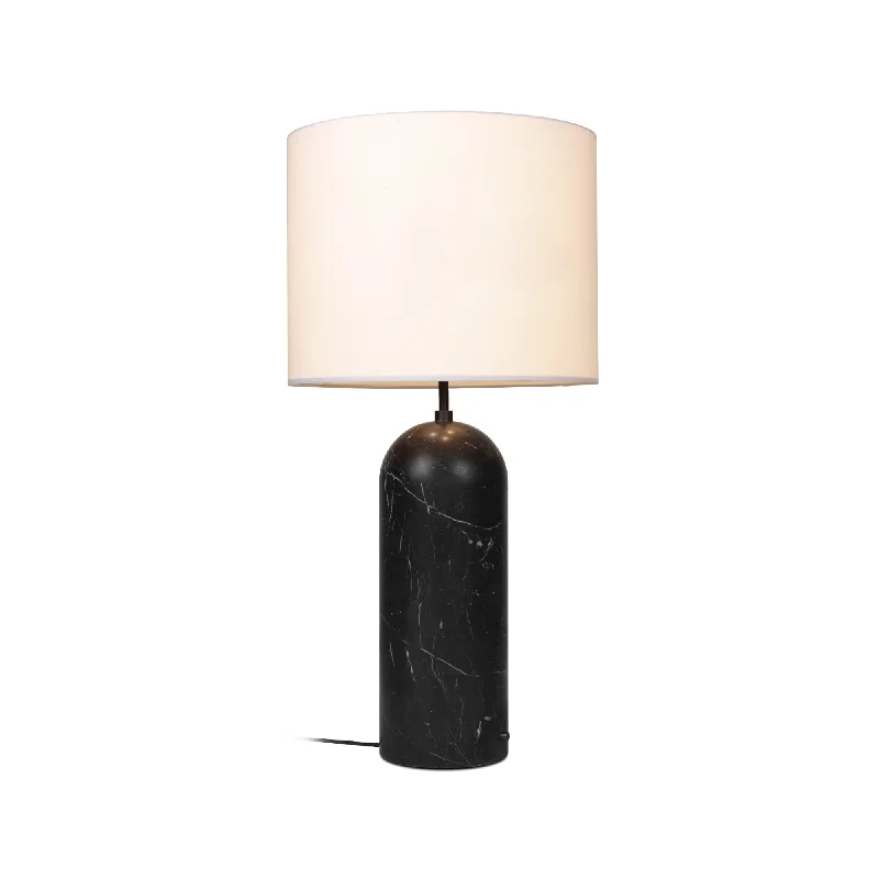 Fabric Floor Lamp with a Linen Shade for a Relaxed AestheticGravity 10012269 XL Low Floor Lamp - Black Marble/White Shade Fabric Floor Lamp with a Linen Shade for a Relaxed AestheticGravity 10012269 XL Low Floor Lamp - Black Marble/White Shade