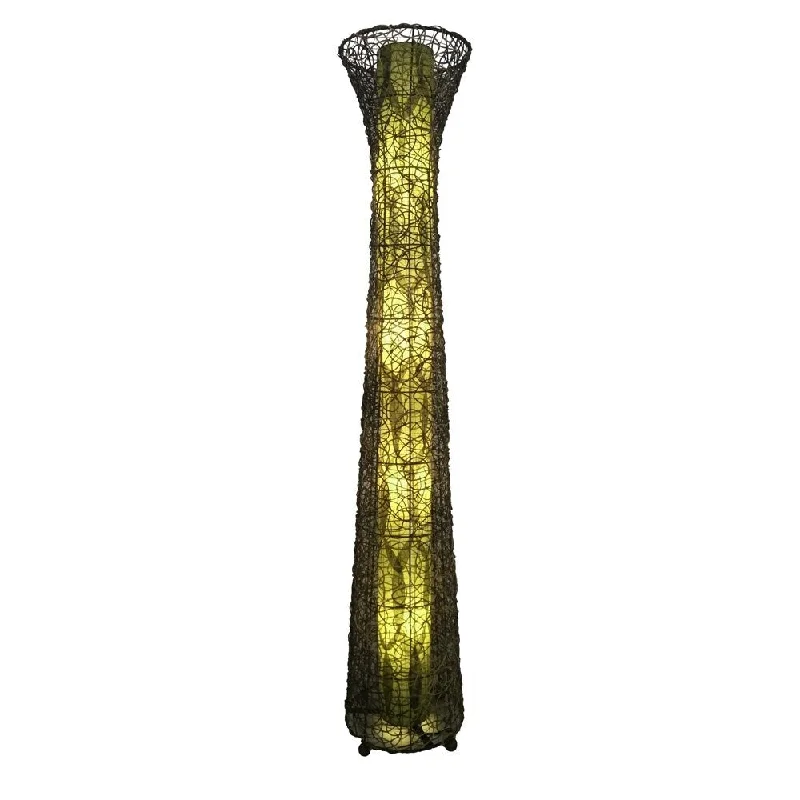 Fabric Floor Lamp with a Linen Shade for a Relaxed AestheticHandmade Fluted Nito Lamp Giant Fabric Floor Lamp with a Linen Shade for a Relaxed AestheticHandmade Fluted Nito Lamp Giant