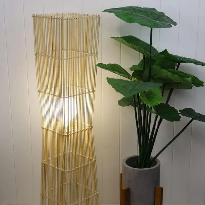 Metal Floor Lamp with a Matte Black Finish for a Sleek LookJambi Rattan Cane Floor Lamp in Natural Metal Floor Lamp with a Matte Black Finish for a Sleek LookJambi Rattan Cane Floor Lamp in Natural