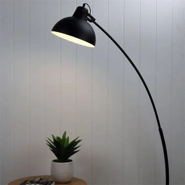 Industrial Style Floor Lamp with Exposed Bulbs for Loft ApartmentsLago Arc Floor Lamp in Black or White Industrial Style Floor Lamp with Exposed Bulbs for Loft ApartmentsLago Arc Floor Lamp in Black or White