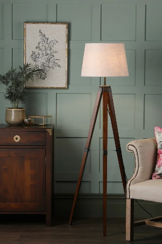 Bohemian Inspired Floor Lamp for Eclectic Home DecorLaura Ashley Burdale Tripod Floor Lamp Dark Wood Base Bohemian Inspired Floor Lamp for Eclectic Home DecorLaura Ashley Burdale Tripod Floor Lamp Dark Wood Base