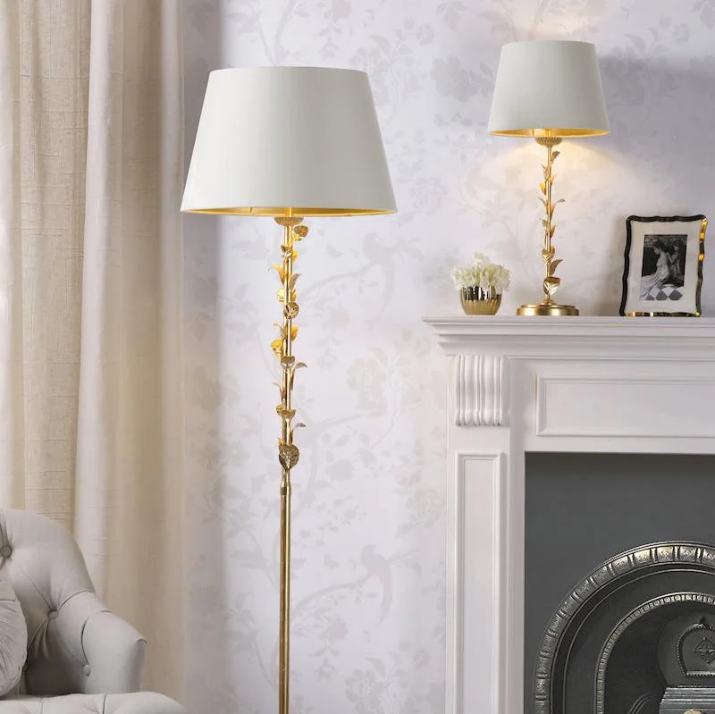 USB Charging Port Floor Lamp for Convenient Device ChargingLaura Ashley Halton Floor Lamp Distressed Gold Leaf With Shade USB Charging Port Floor Lamp for Convenient Device ChargingLaura Ashley Halton Floor Lamp Distressed Gold Leaf With Shade
