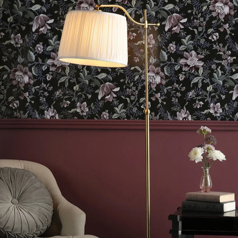 Way Switch Floor Lamp for Multiple Light Intensity LevelsLaura Ashley Hemsley Floor Lamp Antique Brass and Ivory Shade Way Switch Floor Lamp for Multiple Light Intensity LevelsLaura Ashley Hemsley Floor Lamp Antique Brass and Ivory Shade