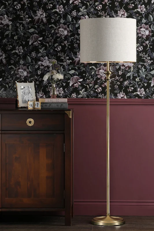 Smart Floor Lamp with Voice Control and Bluetooth ConnectivityLaura Ashley Highgrove Floor Lamp Matt Antique Brass with Shade Smart Floor Lamp with Voice Control and Bluetooth ConnectivityLaura Ashley Highgrove Floor Lamp Matt Antique Brass with Shade