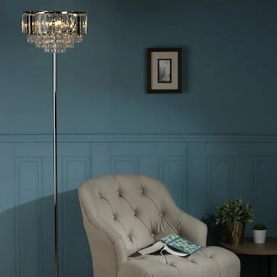 Fabric Floor Lamp with a Linen Shade for a Relaxed AestheticLaura Ashley Vienna Floor Lamp Crystal and Polished Chrome Fabric Floor Lamp with a Linen Shade for a Relaxed AestheticLaura Ashley Vienna Floor Lamp Crystal and Polished Chrome