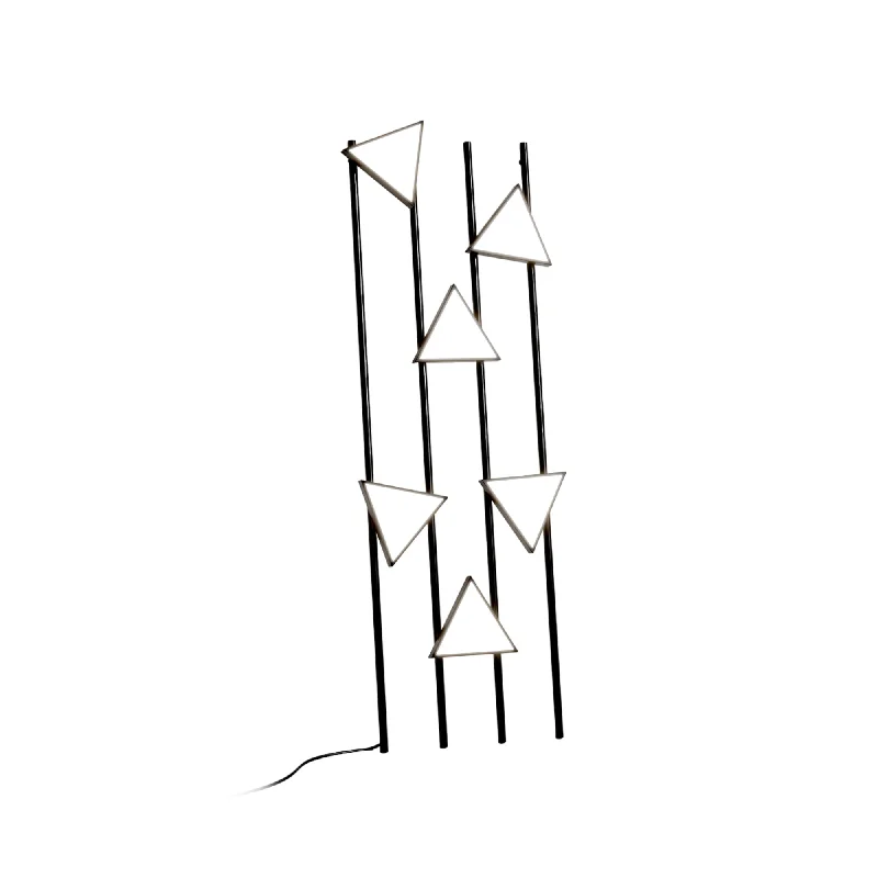 Marble Base Floor Lamp for a Touch of LuxuryLines and Triangles Floor Lamp - Black