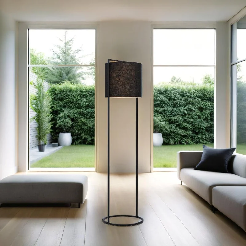 Fabric Floor Lamp with a Linen Shade for a Relaxed AestheticLoftus Floor Lamp in Rust or Black Fabric Floor Lamp with a Linen Shade for a Relaxed AestheticLoftus Floor Lamp in Rust or Black