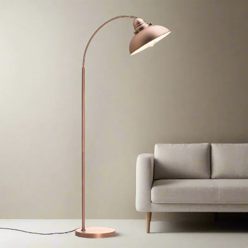 Bohemian Inspired Floor Lamp for Eclectic Home DecorArianna Arc Metal Floor Lamp - Black/Chrome, Brass, Copper, 1400mm High, PL0052 Bohemian Inspired Floor Lamp for Eclectic Home DecorArianna Arc Metal Floor Lamp - Black/Chrome, Brass, Copper, 1400mm High, PL0052