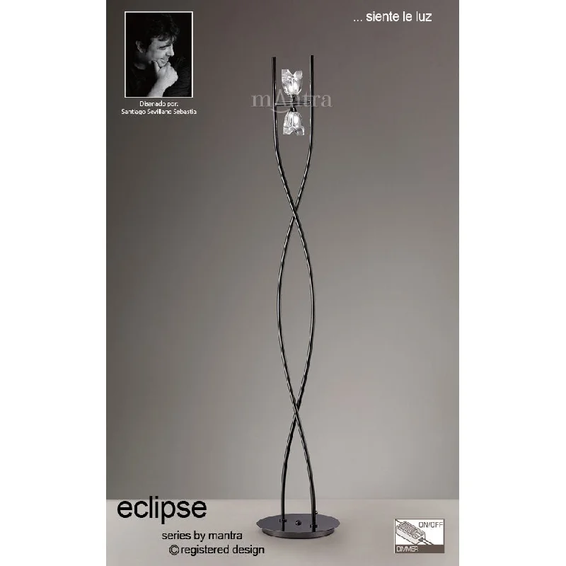 Victorian Style Floor Lamp for Traditional and Elegant InteriorsMantra M1463BC Eclipse Floor Lamp 2 Light G9 Black Chrome Victorian Style Floor Lamp for Traditional and Elegant InteriorsMantra M1463BC Eclipse Floor Lamp 2 Light G9 Black Chrome