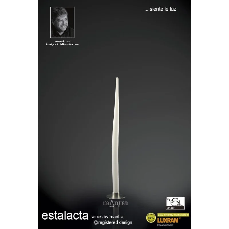 Rustic Farmhouse Style Floor Lamp for Cozy BedroomsMantra M1685 Estalacta Floor Lamp 1 Light Small Indoor Silver/Opal White Rustic Farmhouse Style Floor Lamp for Cozy BedroomsMantra M1685 Estalacta Floor Lamp 1 Light Small Indoor Silver/Opal White