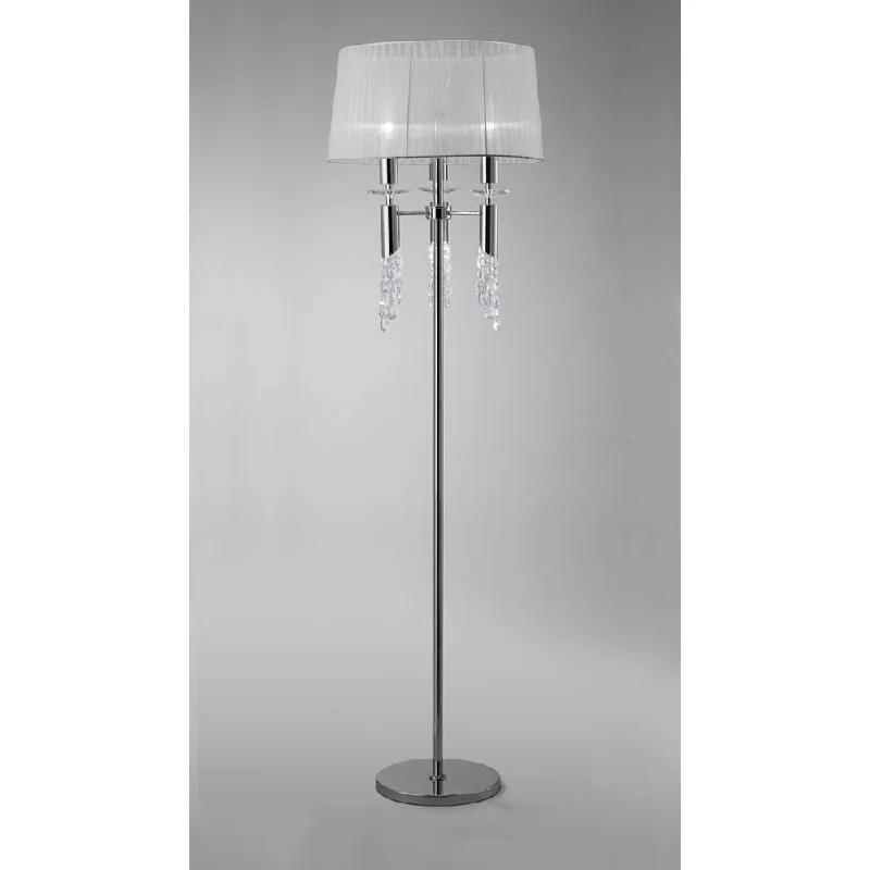 Way Switch Floor Lamp for Multiple Light Intensity LevelsMantra M3869 Tiffany Floor Lamp Polished Chrome Way Switch Floor Lamp for Multiple Light Intensity LevelsMantra M3869 Tiffany Floor Lamp Polished Chrome