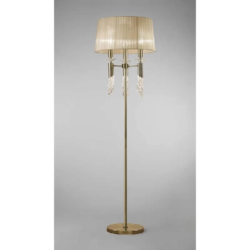 Fabric Floor Lamp with a Linen Shade for a Relaxed AestheticMantra M3889 Tiffany Floor Lamp Antique Brass Fabric Floor Lamp with a Linen Shade for a Relaxed AestheticMantra M3889 Tiffany Floor Lamp Antique Brass