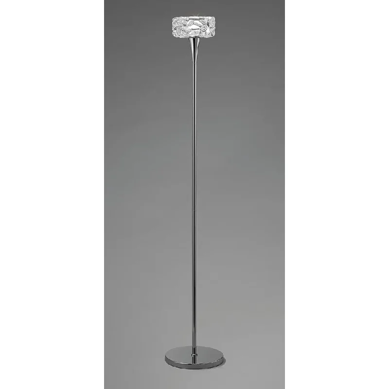 Rustic Farmhouse Style Floor Lamp for Cozy BedroomsMantra M3939 O2 Floor Lamp 1 Light Polished Chrome