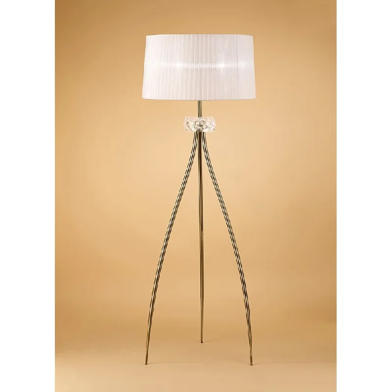 Metal Floor Lamp with a Matte Black Finish for a Sleek LookMantra M4638AB Loewe Floor Lamp 3 Light Antique Brass Metal Floor Lamp with a Matte Black Finish for a Sleek LookMantra M4638AB Loewe Floor Lamp 3 Light Antique Brass