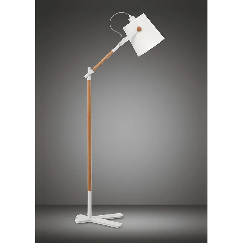 Smart Floor Lamp with Voice Control and Bluetooth ConnectivityMantra M4920 Nordica Floor Lamp With White Shade Smart Floor Lamp with Voice Control and Bluetooth ConnectivityMantra M4920 Nordica Floor Lamp With White Shade