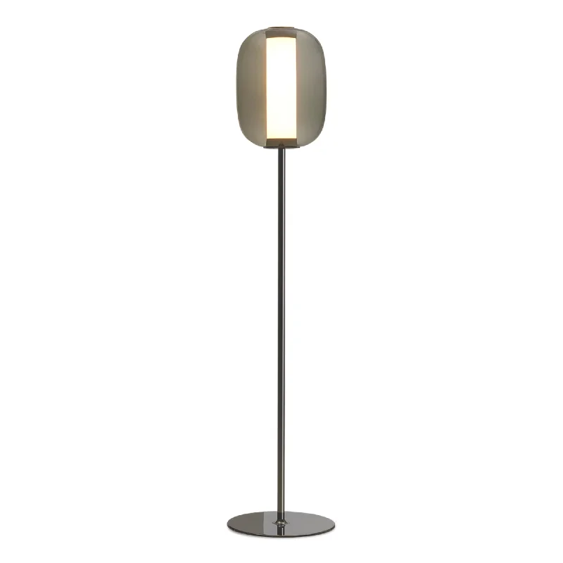 Wood Floor Lamp with Natural Grain for a Warm and Organic FeelMeridiano Floor Lamp - Black/Gray Fume Wood Floor Lamp with Natural Grain for a Warm and Organic FeelMeridiano Floor Lamp - Black/Gray Fume