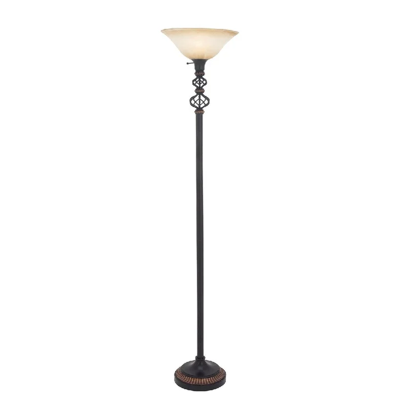 Dimmable Floor Lamp for Adjustable Lighting AmbianceMetal Antique Style Room Torchiere - Black - Roche River Decor Dimmable Floor Lamp for Adjustable Lighting AmbianceMetal Antique Style Room Torchiere - Black - Roche River Decor