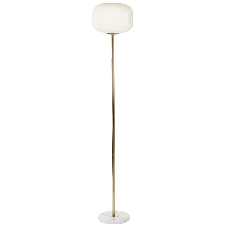 Adjustable Height Floor Lamp for Versatile Lighting NeedsMetal Room Floor Lamp with Round Ribbed Shade - White - CosmoLiving by Cosmopolitan Adjustable Height Floor Lamp for Versatile Lighting NeedsMetal Room Floor Lamp with Round Ribbed Shade - White - CosmoLiving by Cosmopolitan