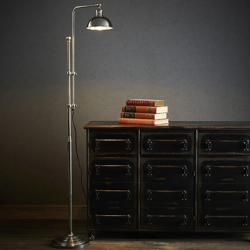 Metal Floor Lamp with a Matte Black Finish for a Sleek LookMichigan Floor Lamp in Antique Silver Emac and Lawton Lighting - ELPIM51454AS Metal Floor Lamp with a Matte Black Finish for a Sleek LookMichigan Floor Lamp in Antique Silver Emac and Lawton Lighting - ELPIM51454AS
