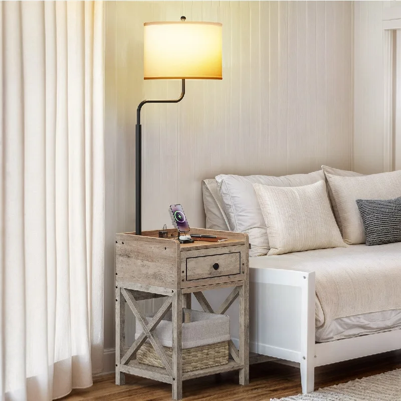 Smart Floor Lamp with Voice Control and Bluetooth ConnectivityMoasis Floor Lamp with Table, End Side Table Dimmable Lamp with Outlets & USB Ports Smart Floor Lamp with Voice Control and Bluetooth ConnectivityMoasis Floor Lamp with Table, End Side Table Dimmable Lamp with Outlets & USB Ports