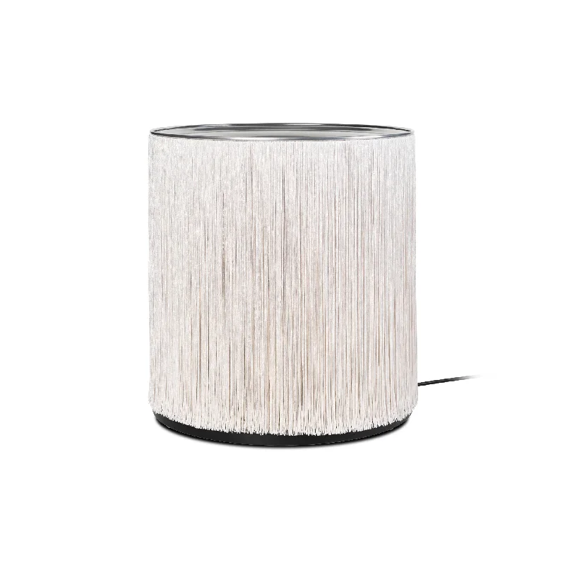 Industrial Style Floor Lamp with Exposed Bulbs for Loft ApartmentsModel 597 10119103 Floor Lamp - Polished Aluminum/Cream Fringe Industrial Style Floor Lamp with Exposed Bulbs for Loft ApartmentsModel 597 10119103 Floor Lamp - Polished Aluminum/Cream Fringe