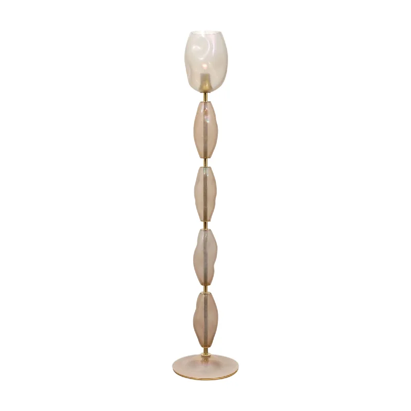 Metal Floor Lamp with a Matte Black Finish for a Sleek LookRose Iridescent Murano Floor Lamp Metal Floor Lamp with a Matte Black Finish for a Sleek LookRose Iridescent Murano Floor Lamp