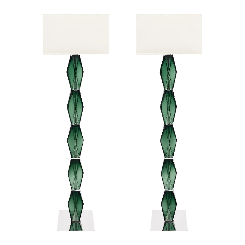 Industrial Style Floor Lamp with Exposed Bulbs for Loft ApartmentsMurano Glass Green Floor Lamps - on hold Industrial Style Floor Lamp with Exposed Bulbs for Loft ApartmentsMurano Glass Green Floor Lamps - on hold