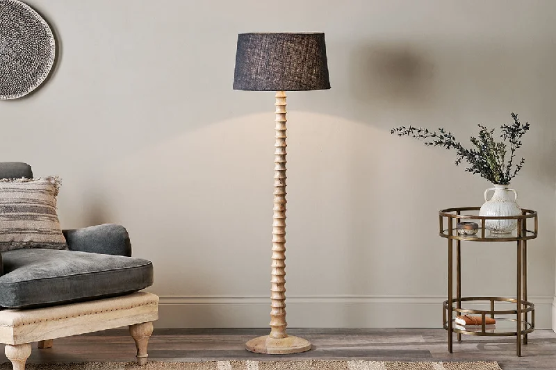 Adjustable Height Floor Lamp for Versatile Lighting NeedsNkuku Avisa Mango Wood Floor Lamp