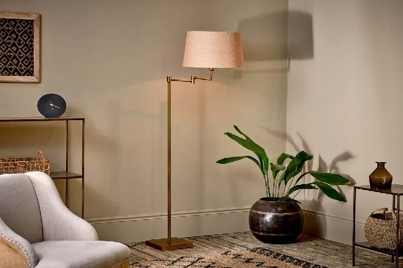 USB Charging Port Floor Lamp for Convenient Device ChargingNkuku Kara Iron Swing Arm Adjustable Floor Lamp Brass USB Charging Port Floor Lamp for Convenient Device ChargingNkuku Kara Iron Swing Arm Adjustable Floor Lamp Brass