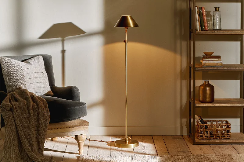 Fabric Floor Lamp with a Linen Shade for a Relaxed AestheticNkuku Lalua Floor Lamp Antique Brass Fabric Floor Lamp with a Linen Shade for a Relaxed AestheticNkuku Lalua Floor Lamp Antique Brass