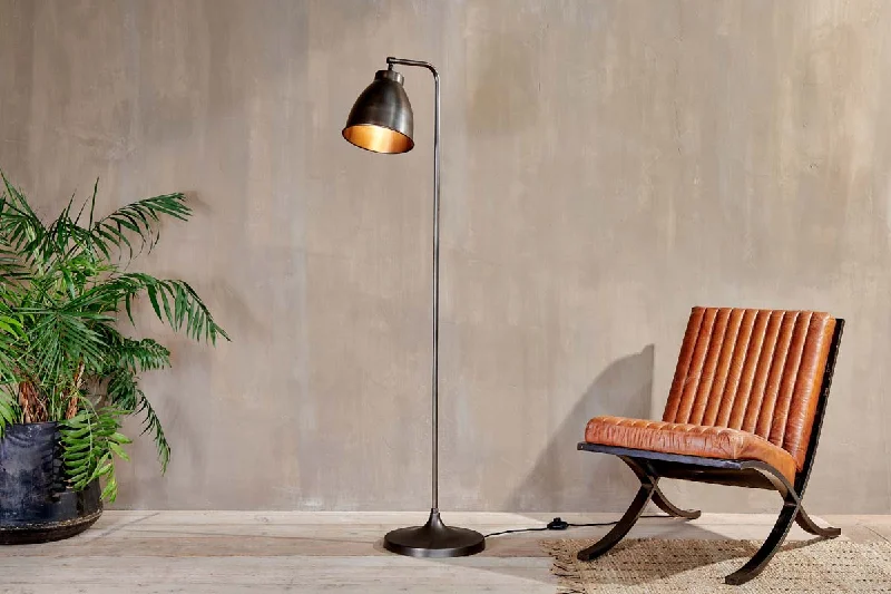 Metal Floor Lamp with a Matte Black Finish for a Sleek LookNkuku Muturi Floor Lamp Aged Bronze Metal Floor Lamp with a Matte Black Finish for a Sleek LookNkuku Muturi Floor Lamp Aged Bronze