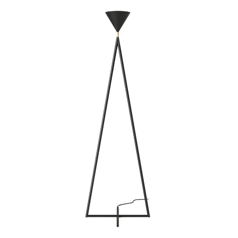 Marble Base Floor Lamp for a Touch of LuxuryOne Cone Cross Base Floor Lamp - Black