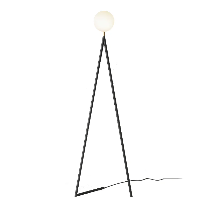 Industrial Style Floor Lamp with Exposed Bulbs for Loft ApartmentsOne Globe Slanted Base Floor Lamp - Black Industrial Style Floor Lamp with Exposed Bulbs for Loft ApartmentsOne Globe Slanted Base Floor Lamp - Black