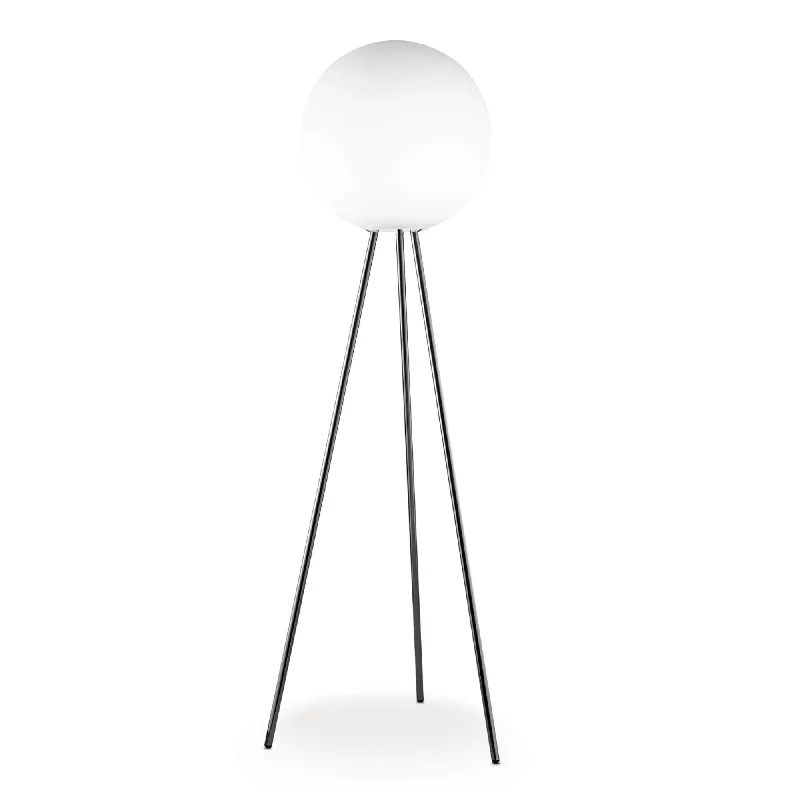Metal Floor Lamp with a Matte Black Finish for a Sleek LookPrima Signora Floor Lamp - Chrome/White Metal Floor Lamp with a Matte Black Finish for a Sleek LookPrima Signora Floor Lamp - Chrome/White