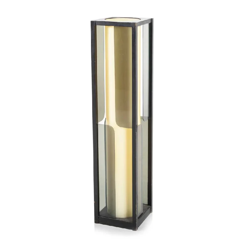 Marble Base Floor Lamp for a Touch of LuxuryRectangular Smoked Plastic Floor Lamp
