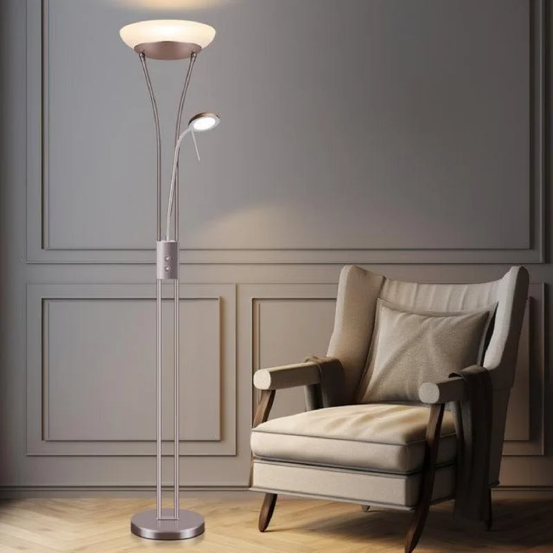 Fabric Floor Lamp with a Linen Shade for a Relaxed AestheticQuinn Elegant LED Mother and Child Floor Lamp - Black/Brass/Chrome, Glass Shade, 1800mm High, PL0023 Fabric Floor Lamp with a Linen Shade for a Relaxed AestheticQuinn Elegant LED Mother and Child Floor Lamp - Black/Brass/Chrome, Glass Shade, 1800mm High, PL0023