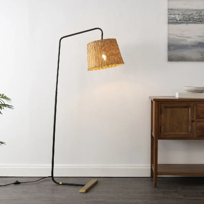 Modern Minimalist Floor Lamp for Contemporary Living RoomsSAFAVIEH Lighting Millie 61-inch Floor Lamp - Black/Natural - 15Wx25Dx61H Modern Minimalist Floor Lamp for Contemporary Living RoomsSAFAVIEH Lighting Millie 61-inch Floor Lamp - Black/Natural - 15Wx25Dx61H