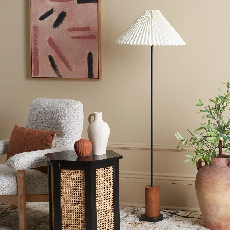 Modern Minimalist Floor Lamp for Contemporary Living RoomsSAFAVIEH Lighting Willa 55-inch Floor Lamp - Walnut/Black - 19Wx19Dx55H Modern Minimalist Floor Lamp for Contemporary Living RoomsSAFAVIEH Lighting Willa 55-inch Floor Lamp - Walnut/Black - 19Wx19Dx55H