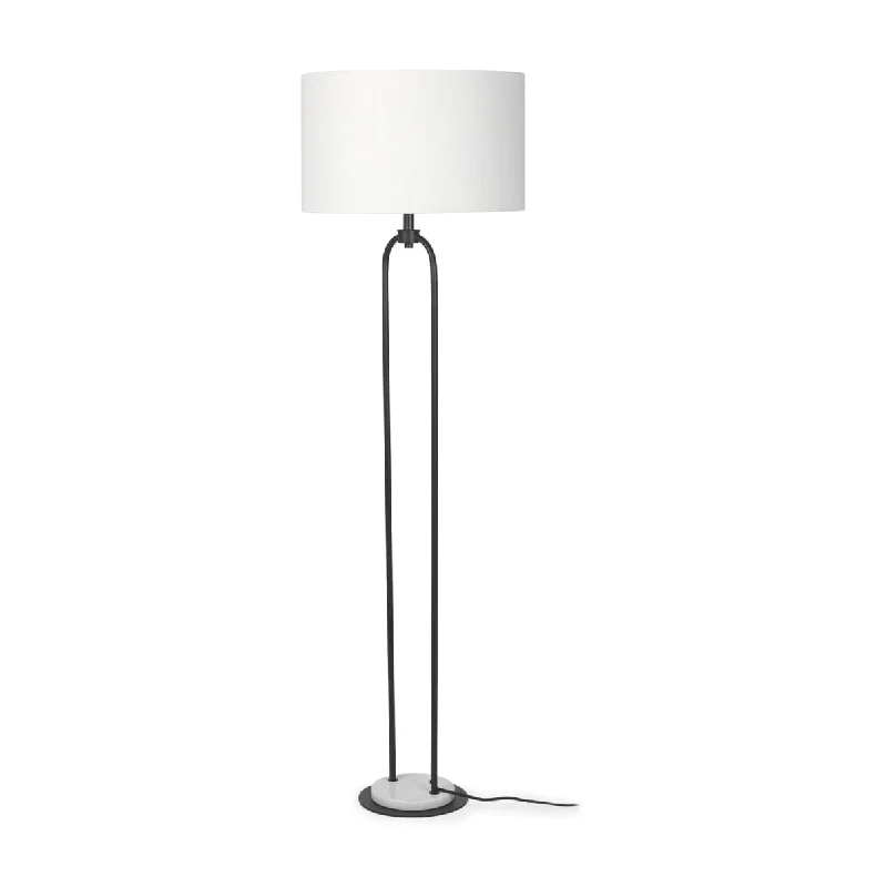Marble Base Floor Lamp for a Touch of LuxurySarah Floor Lamp Black Metal | White Shade Marble Base Floor Lamp for a Touch of LuxurySarah Floor Lamp Black Metal | White Shade