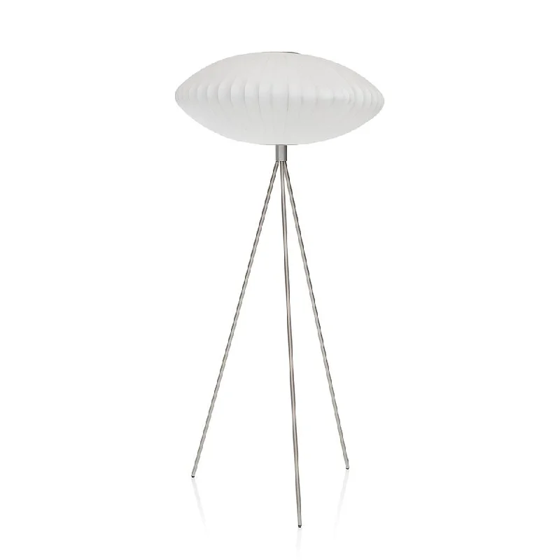 Fabric Floor Lamp with a Linen Shade for a Relaxed AestheticSaucer Bubble GN Floor Lamp