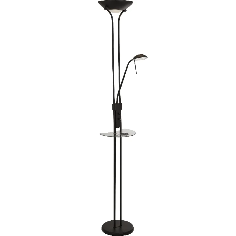 Dimmable Floor Lamp for Adjustable Lighting AmbianceSearchlight 32019BK Mother And Child Wireless USB LED Floor Lamp Matt Black Metal Dimmable Floor Lamp for Adjustable Lighting AmbianceSearchlight 32019BK Mother And Child Wireless USB LED Floor Lamp Matt Black Metal