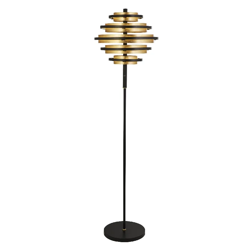 Smart Floor Lamp with Voice Control and Bluetooth ConnectivitySearchlight 6359BG Hive 5 Light LED Floor Lamp Black Metal Gold Leaf Smart Floor Lamp with Voice Control and Bluetooth ConnectivitySearchlight 6359BG Hive 5 Light LED Floor Lamp Black Metal Gold Leaf