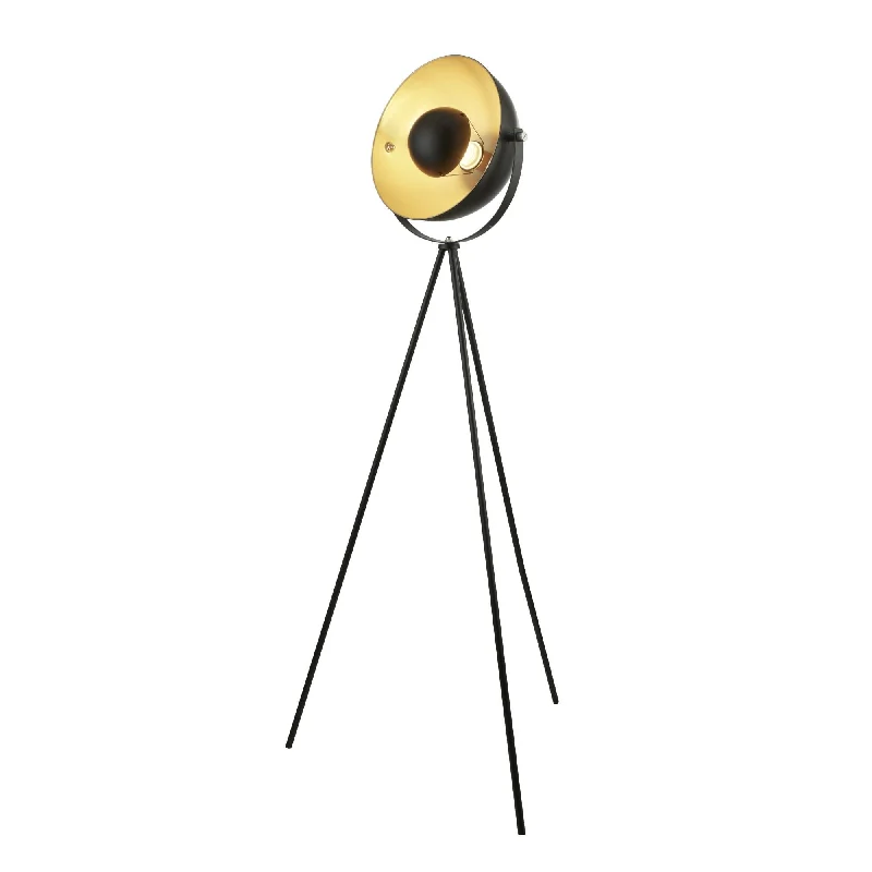 Victorian Style Floor Lamp for Traditional and Elegant InteriorsSearchlight 8022BK Blink 1 Light Tripod Floor Lamp Matt Black With Gold Shade Interior Victorian Style Floor Lamp for Traditional and Elegant InteriorsSearchlight 8022BK Blink 1 Light Tripod Floor Lamp Matt Black With Gold Shade Interior