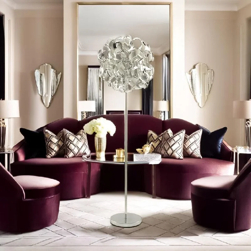 Bohemian Inspired Floor Lamp for Eclectic Home DecorShowstopper Decorative Floor Lamp 4Lt in Chrome Bohemian Inspired Floor Lamp for Eclectic Home DecorShowstopper Decorative Floor Lamp 4Lt in Chrome