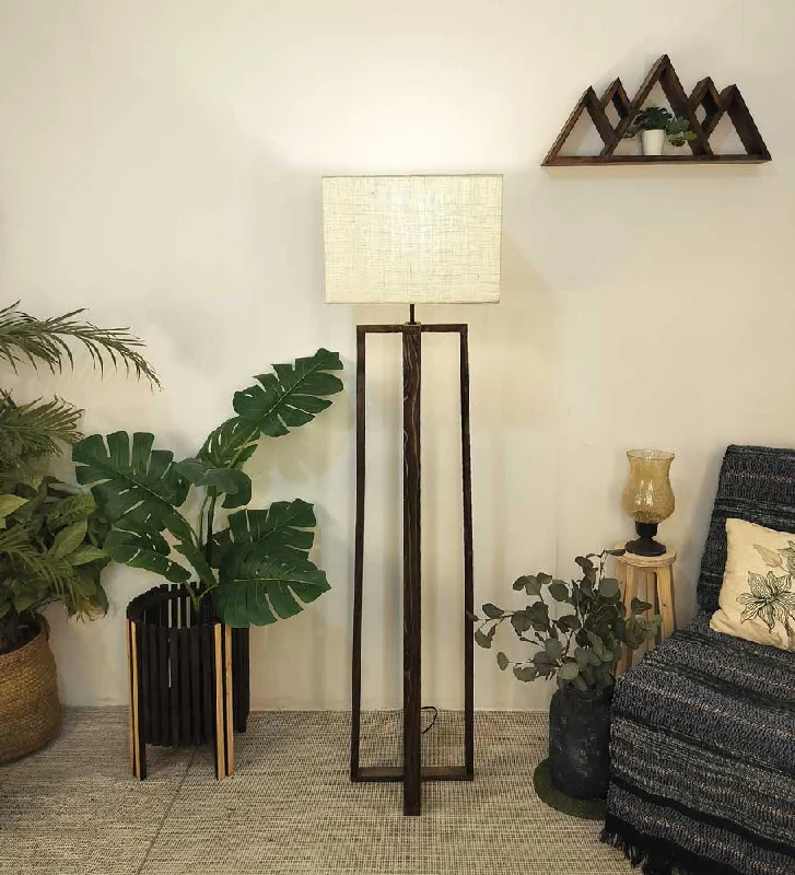 Dimmable Floor Lamp for Adjustable Lighting AmbianceSolid Wood Blender Beige Jute Lampshade Floor Lamp With Brown Base Dimmable Floor Lamp for Adjustable Lighting AmbianceSolid Wood Blender Beige Jute Lampshade Floor Lamp With Brown Base