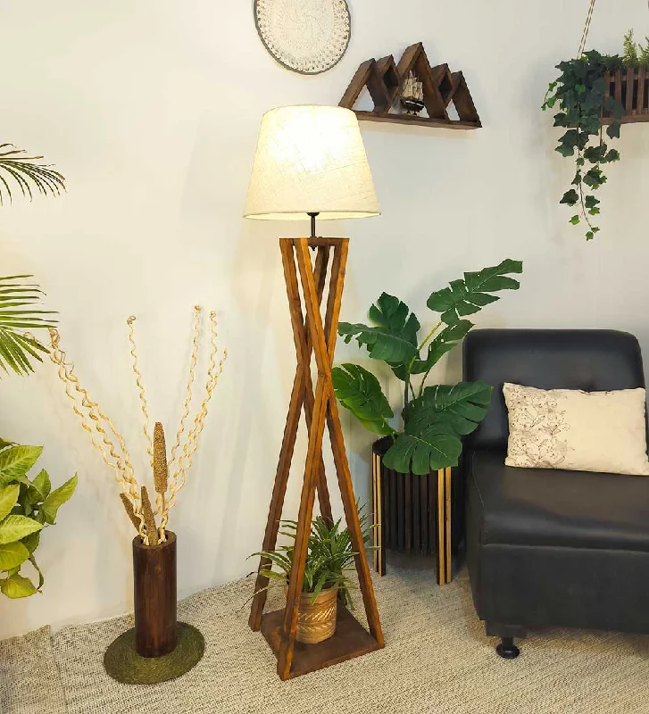 Metal Floor Lamp with a Matte Black Finish for a Sleek LookSolid Wood Monica Beige Jute Lampshade Floor Lamp With Brown Base Metal Floor Lamp with a Matte Black Finish for a Sleek LookSolid Wood Monica Beige Jute Lampshade Floor Lamp With Brown Base