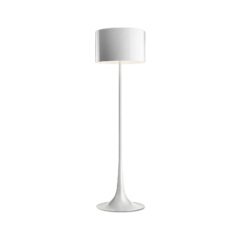 Modern Minimalist Floor Lamp for Contemporary Living RoomsSpun Light Floor Lamp - Glossy White Modern Minimalist Floor Lamp for Contemporary Living RoomsSpun Light Floor Lamp - Glossy White